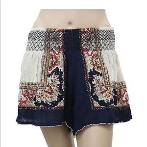 Free People Smocked Printed Shorts!